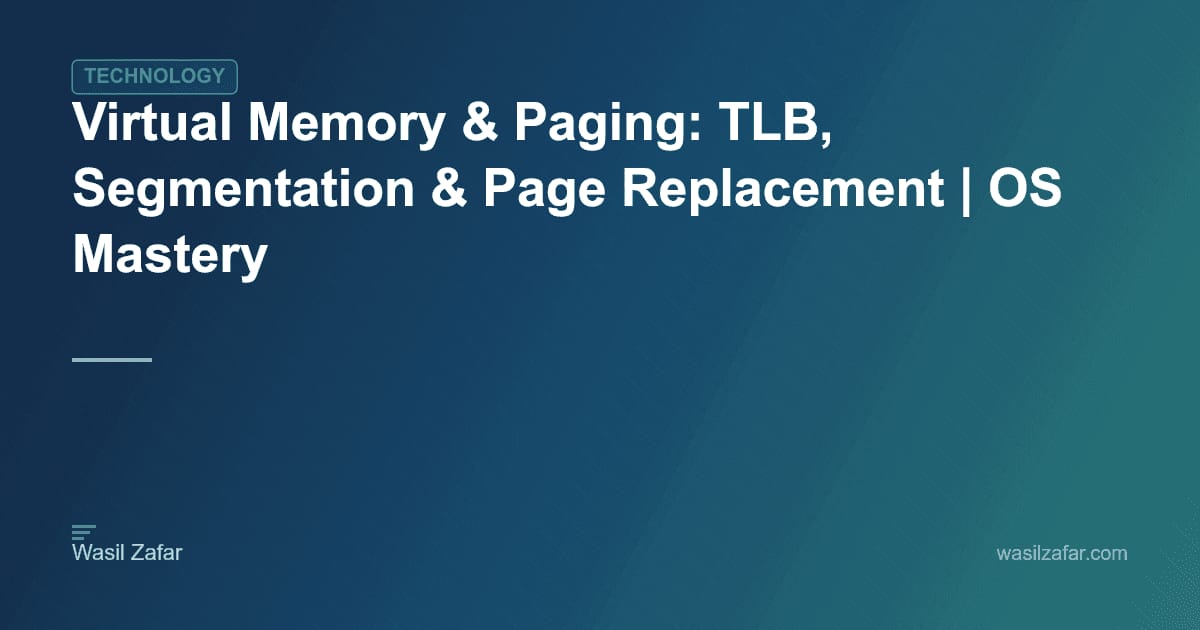 Virtual Memory & Paging: TLB, Segmentation & Page Replacement | OS ...