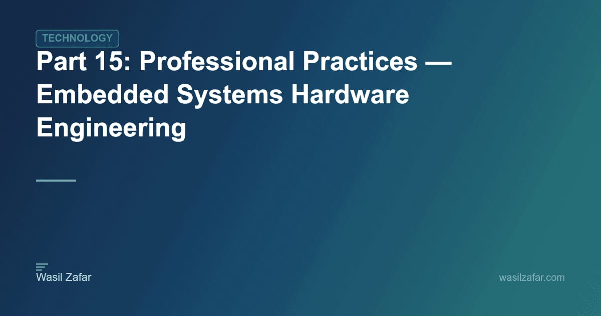 Part 15: Professional Practices — Embedded Systems Hardware Engineering ...
