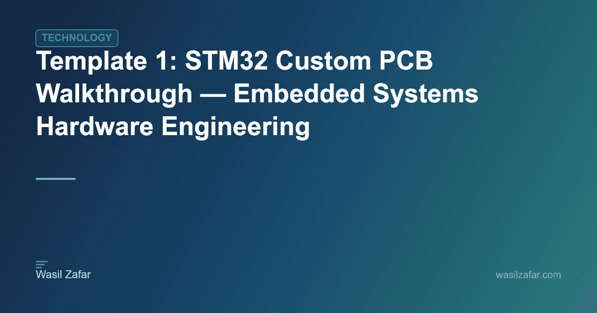 Template 1: STM32 Custom PCB Walkthrough — Embedded Systems Hardware ...