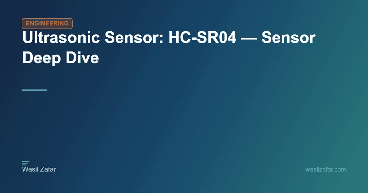 Ultrasonic Sensor: HC-SR04 — Sensor Deep Dive - Wasil Zafar
