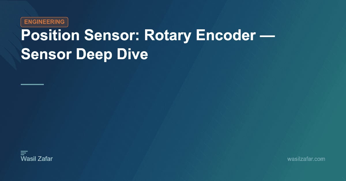 Position Sensor: Rotary Encoder — Sensor Deep Dive - Wasil Zafar