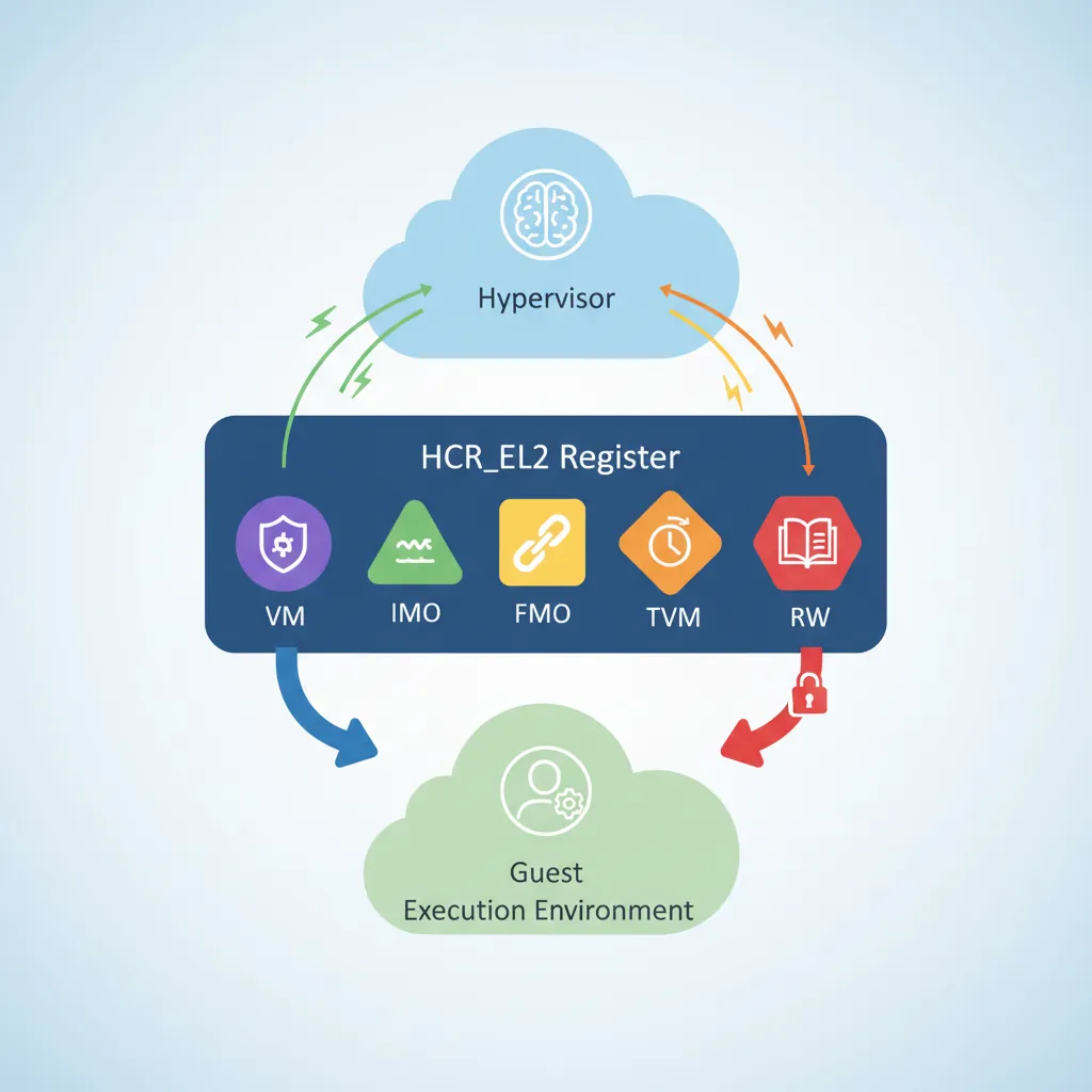 HCR_EL2 register bit configuration for ARM hypervisor