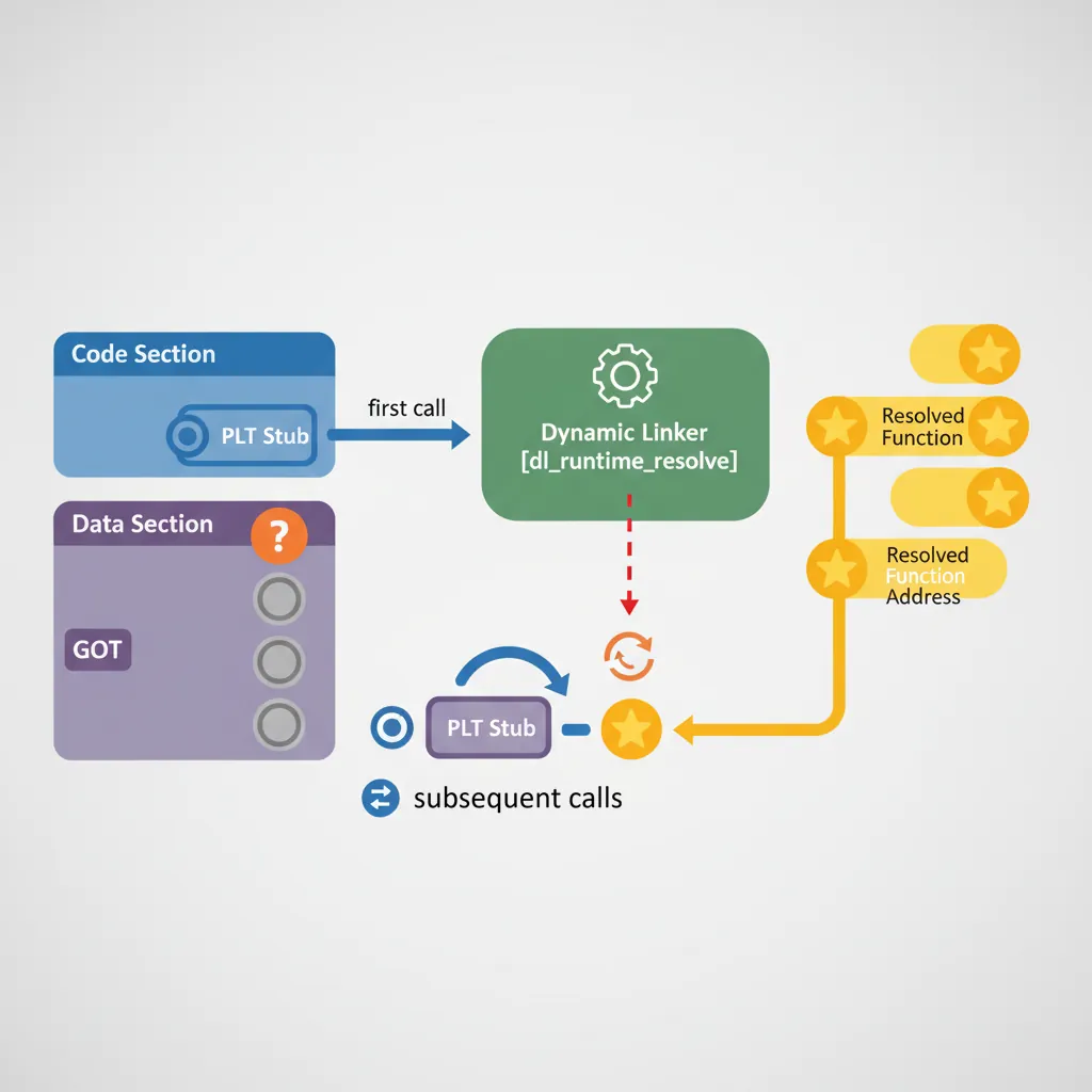 PLT and GOT lazy binding resolution flow on AArch64