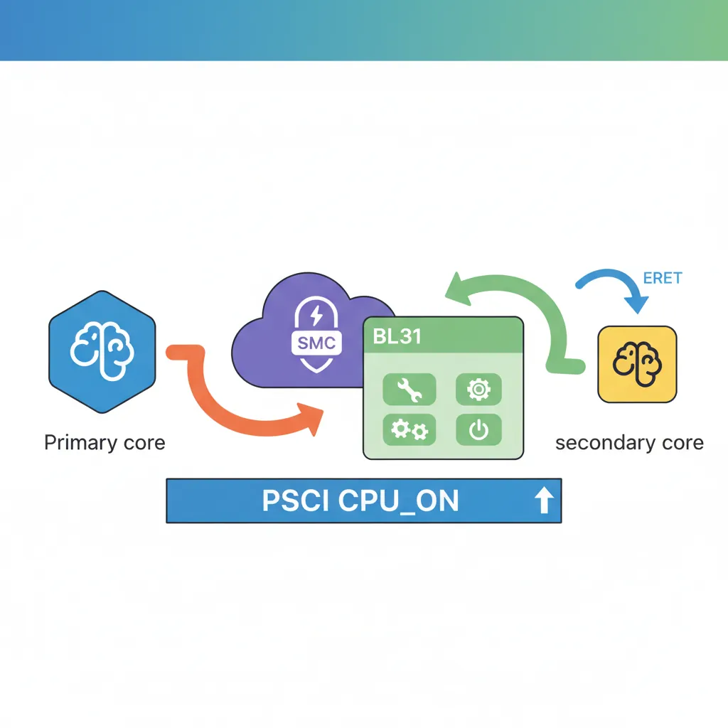 PSCI CPU_ON flow for bringing secondary cores online in SMP systems