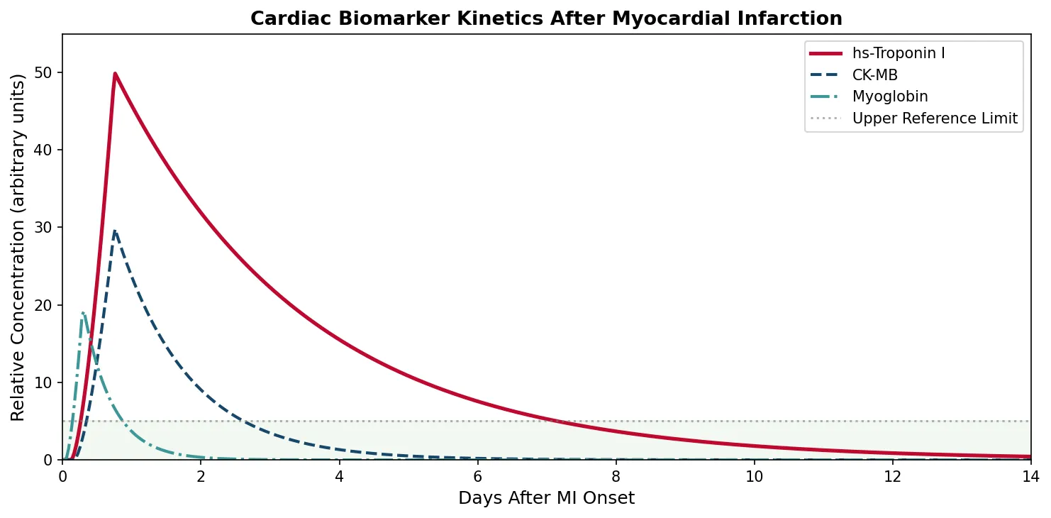 Cardiac Biomarker Kinetics After Myocardial Infarction