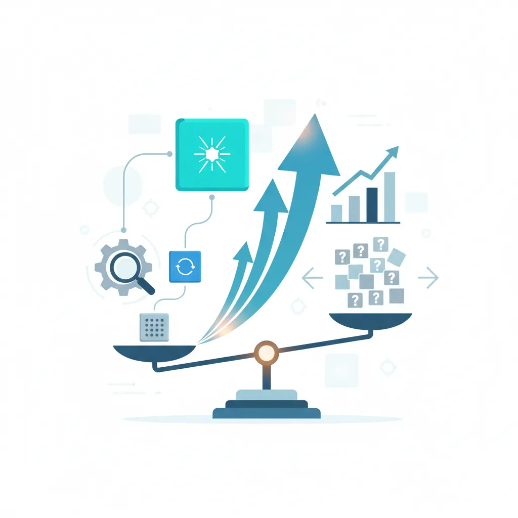 Impact versus effort prioritization matrix showing four quadrants for initiative ranking