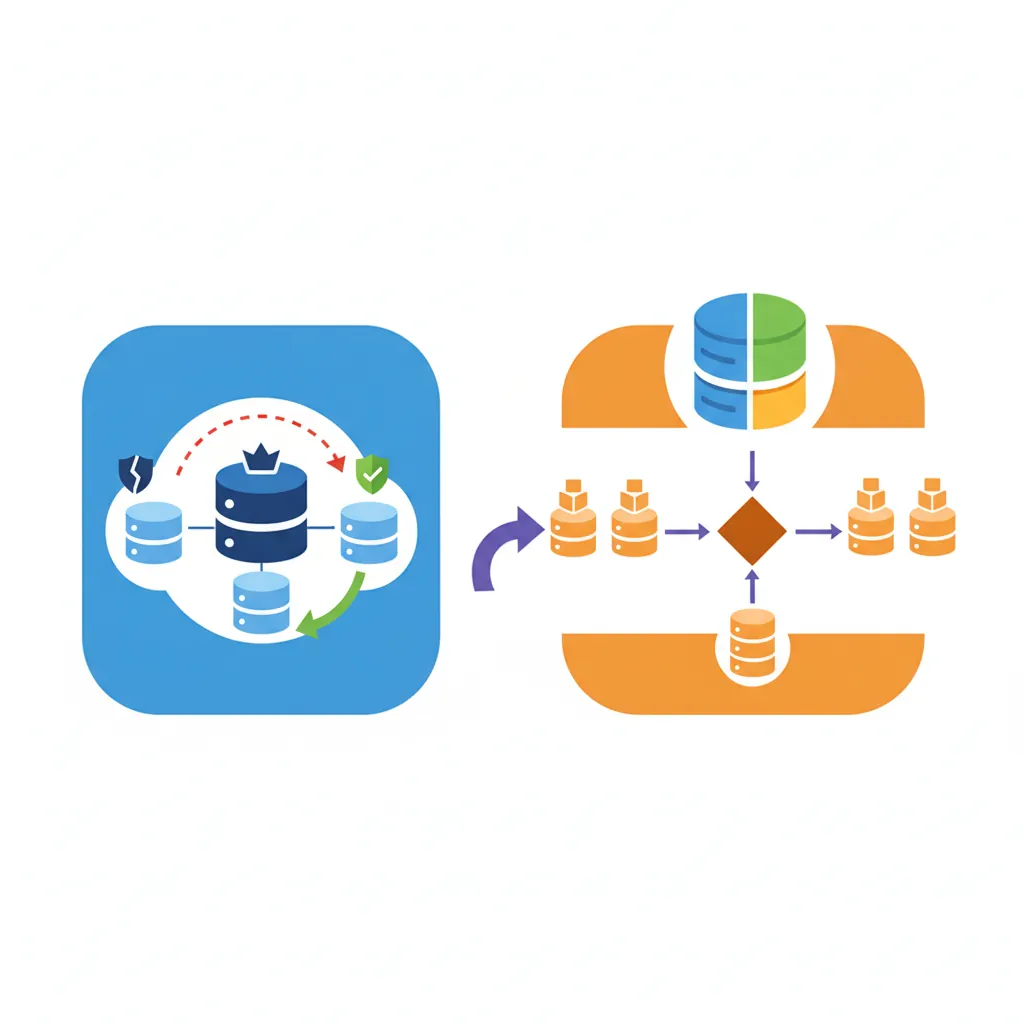 MongoDB scaling architecture showing replica sets for high availability and sharded clusters for horizontal partitioning