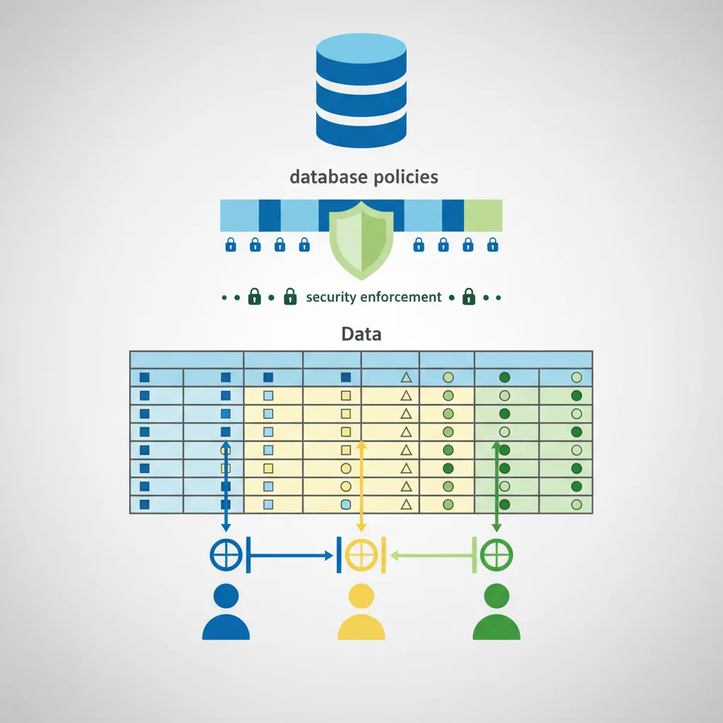 Row-level security enforcing data isolation in multi-tenant database applications