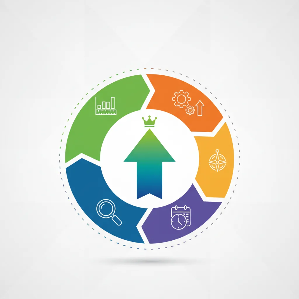 Framework diagram showing SMART criteria for defining effective KPIs with specific measurable actionable relevant and time-bound attributes
