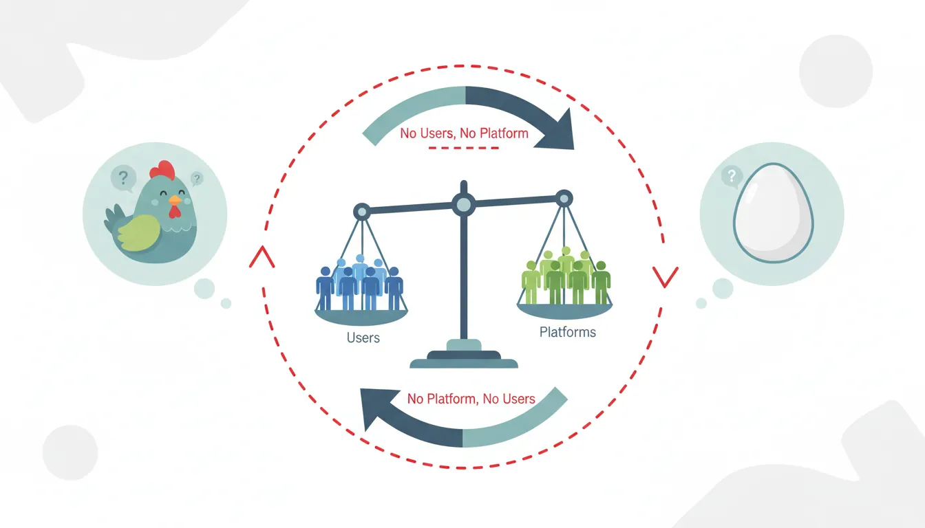 Chicken-and-egg problem: bootstrapping two-sided platform markets