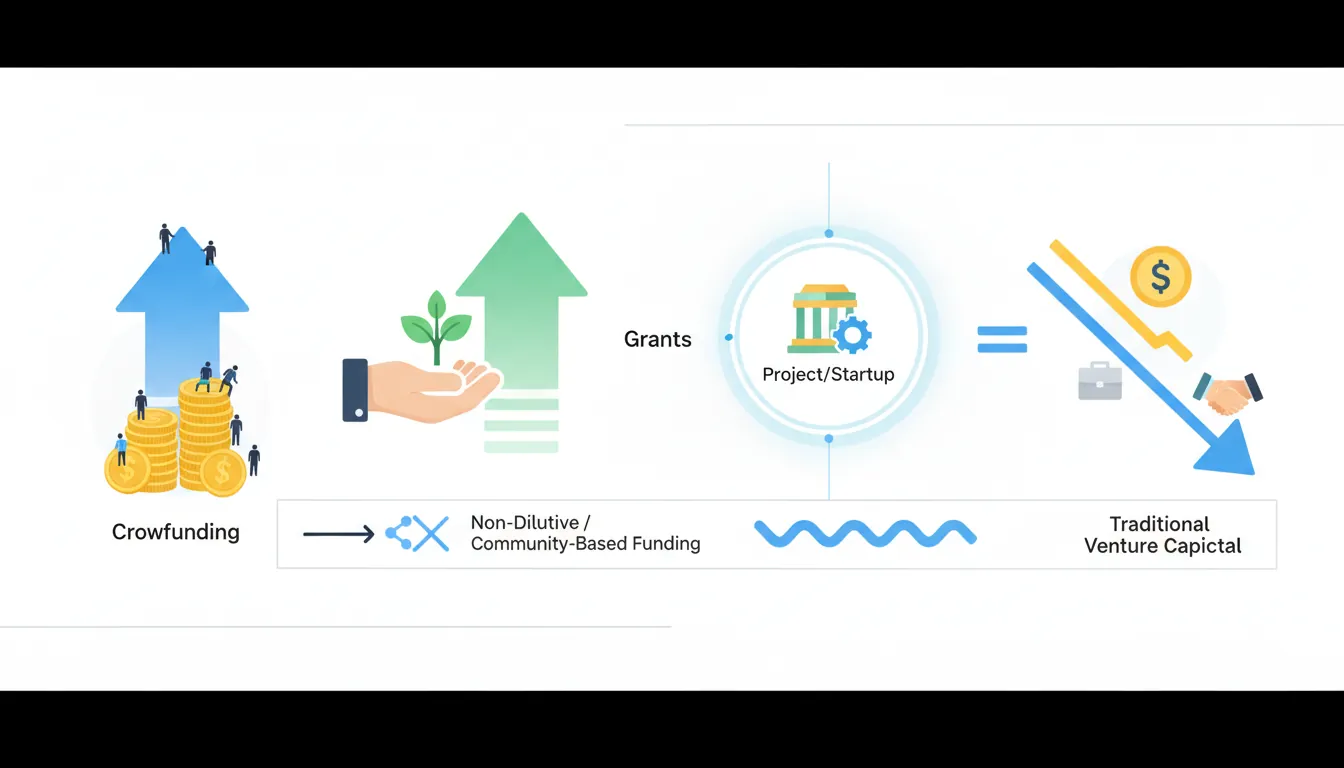 Crowdfunding platforms and grant opportunities for non-dilutive startup funding