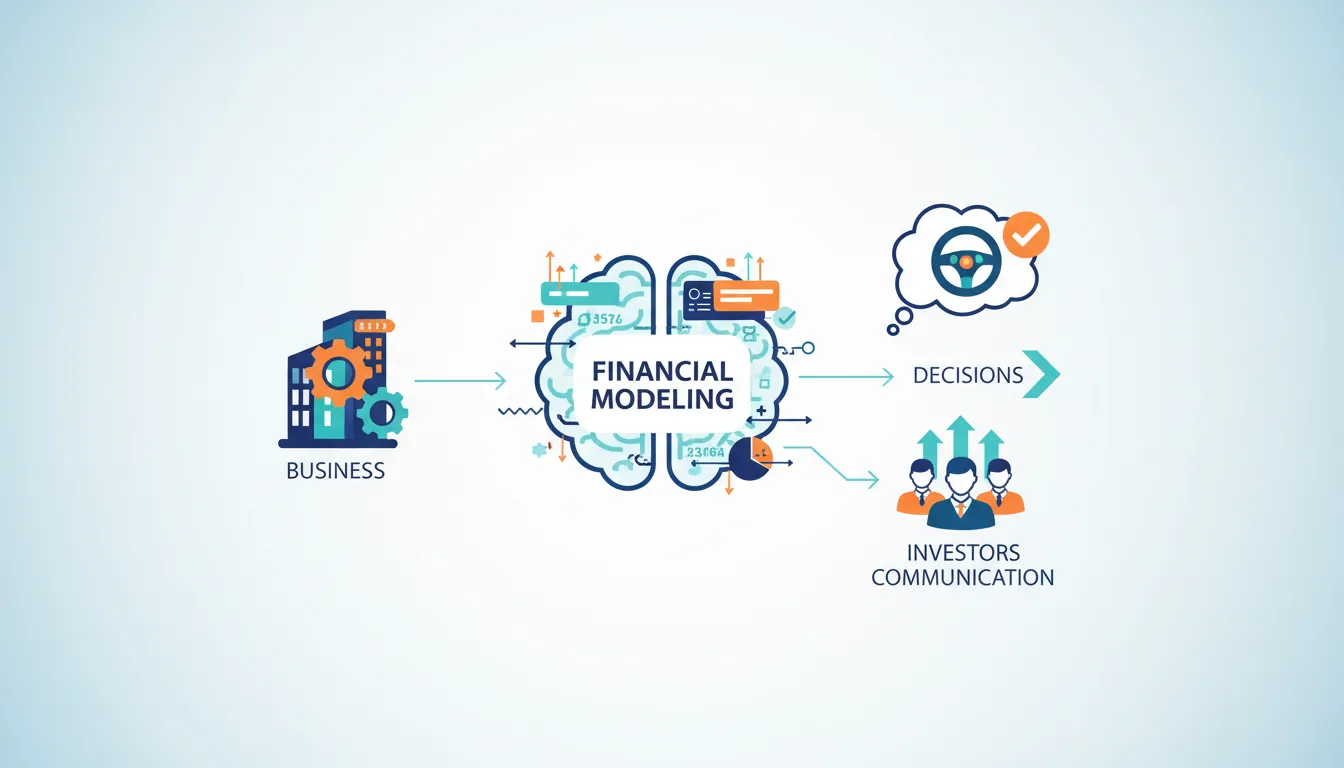 Financial modeling fundamentals showing revenue projections, burn rate, and runway calculations