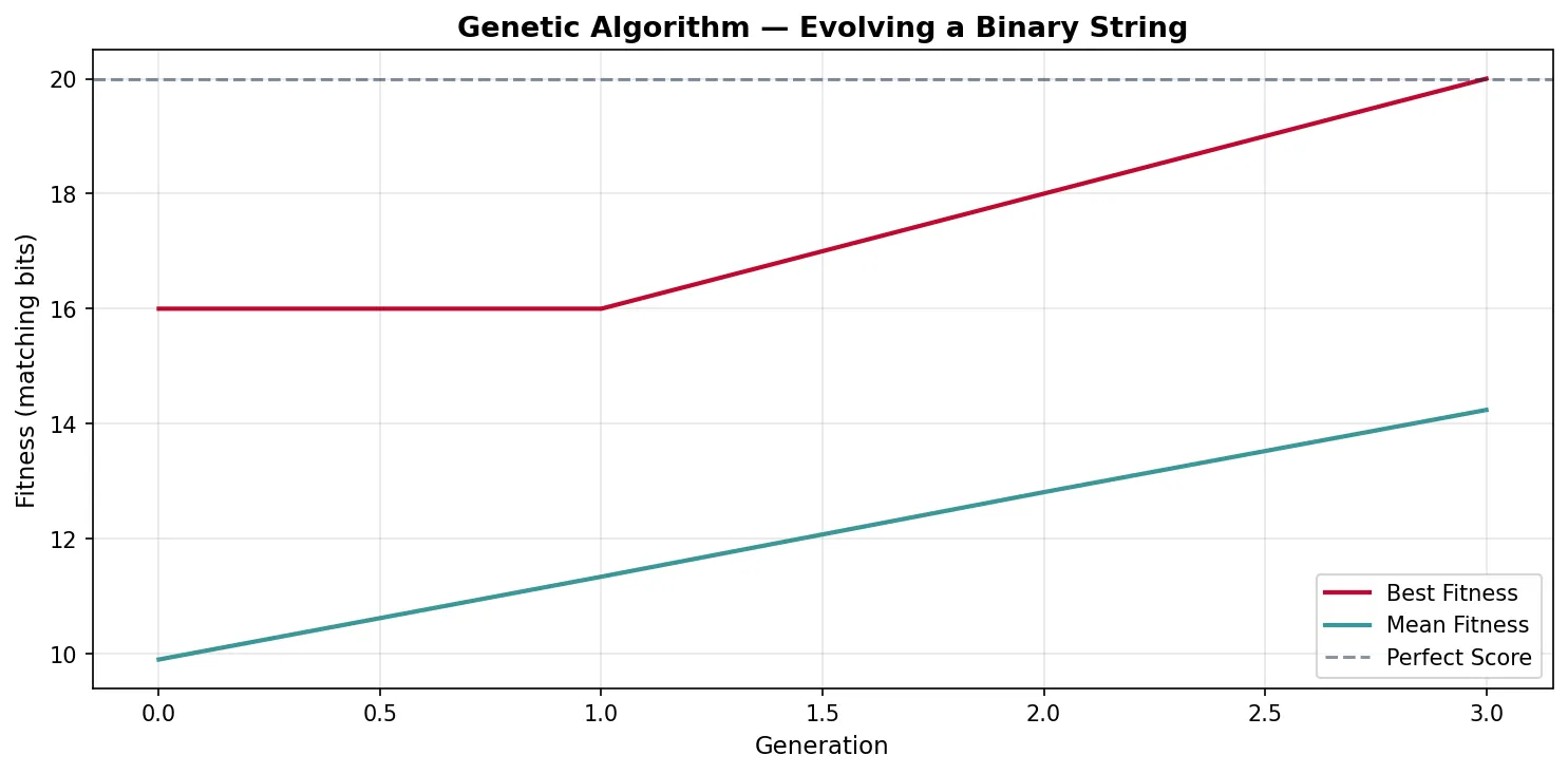Genetic Algorithm — Evolving a Binary String
