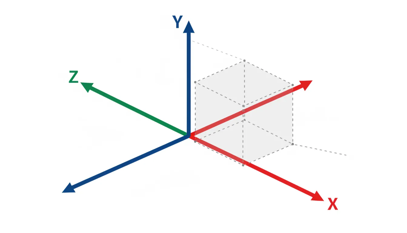 3D coordinate system showing X, Y, and Z axes with transforms