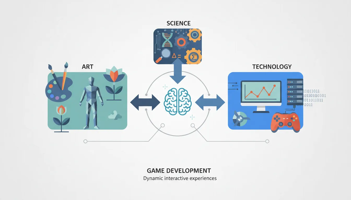 Overview of game development as interactive experience creation