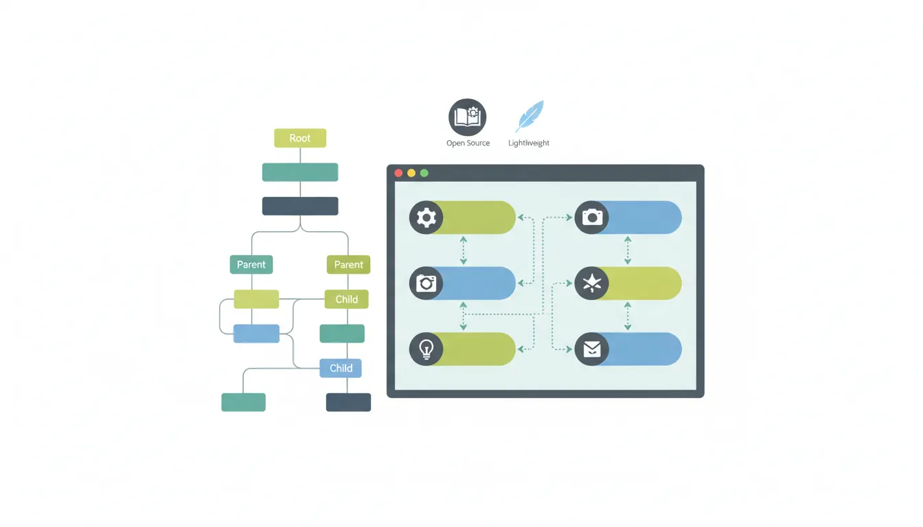 Godot engine editor interface with scene tree and node system