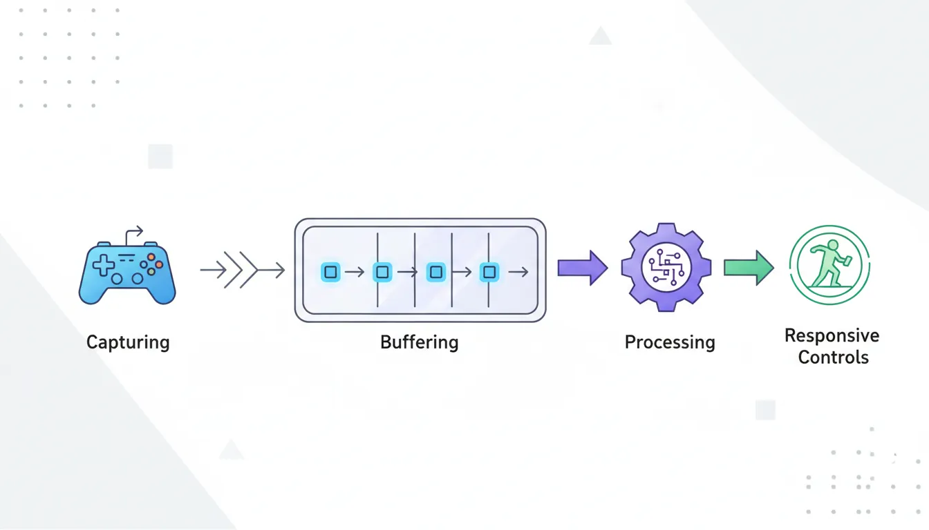 Input handling pipeline from player action to game response