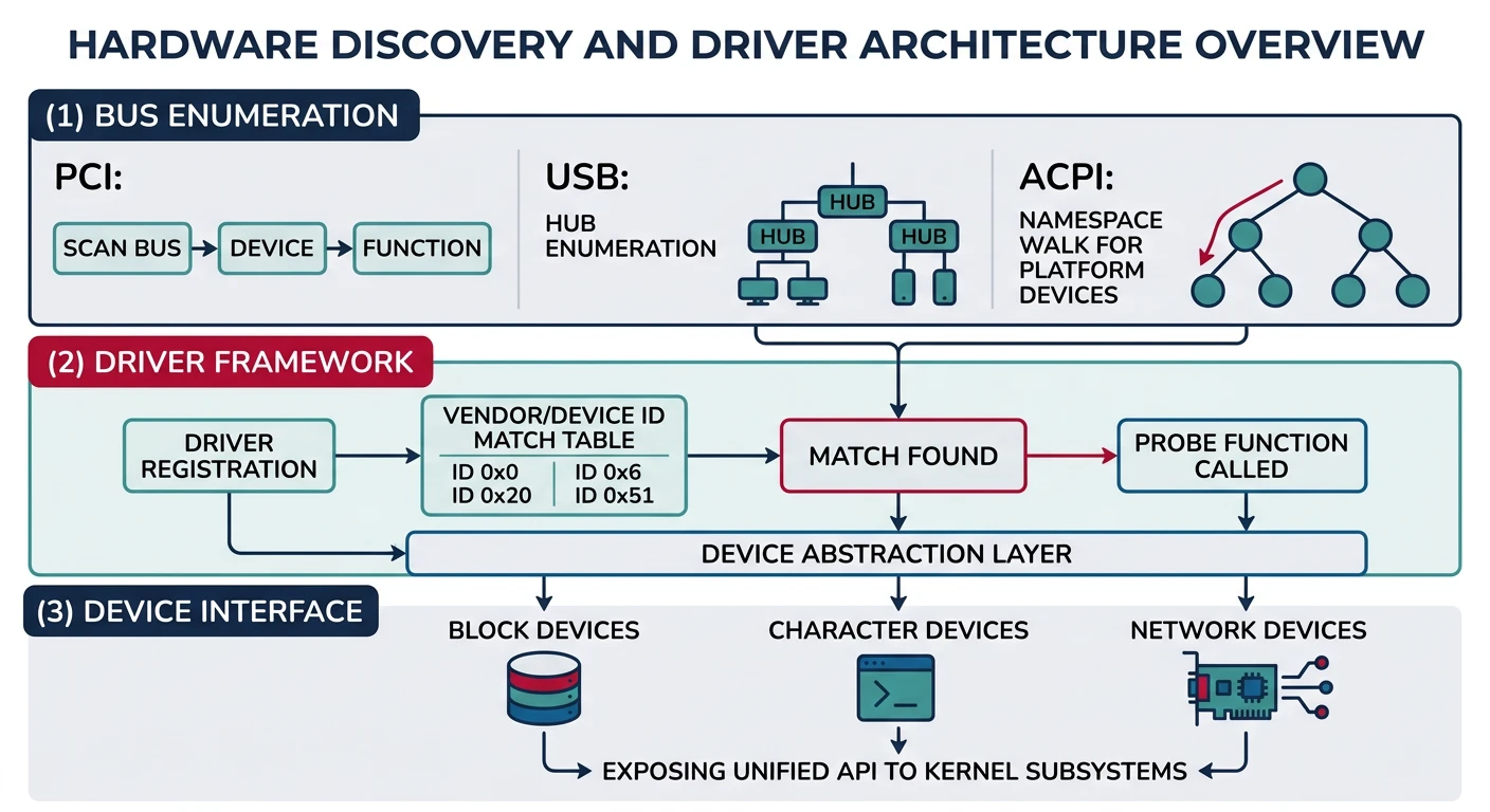 Hardware discovery and driver architecture overview