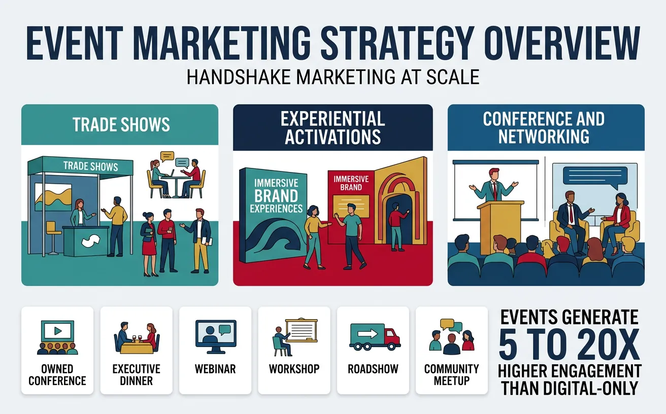 Event marketing strategy overview — trade shows, experiential activations, and conference networking