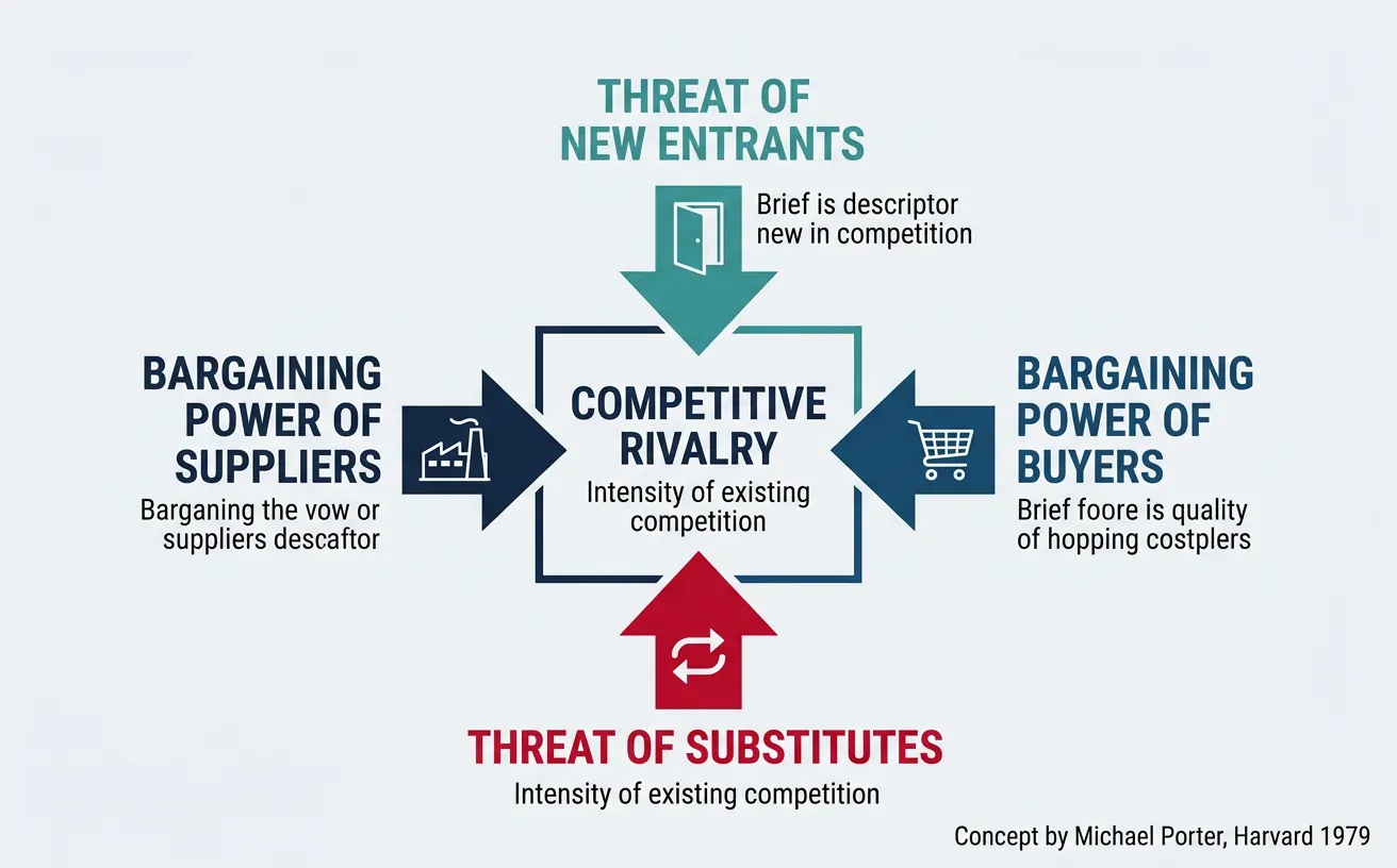 Porter's Five Forces — the most influential framework for analyzing industry structural attractiveness