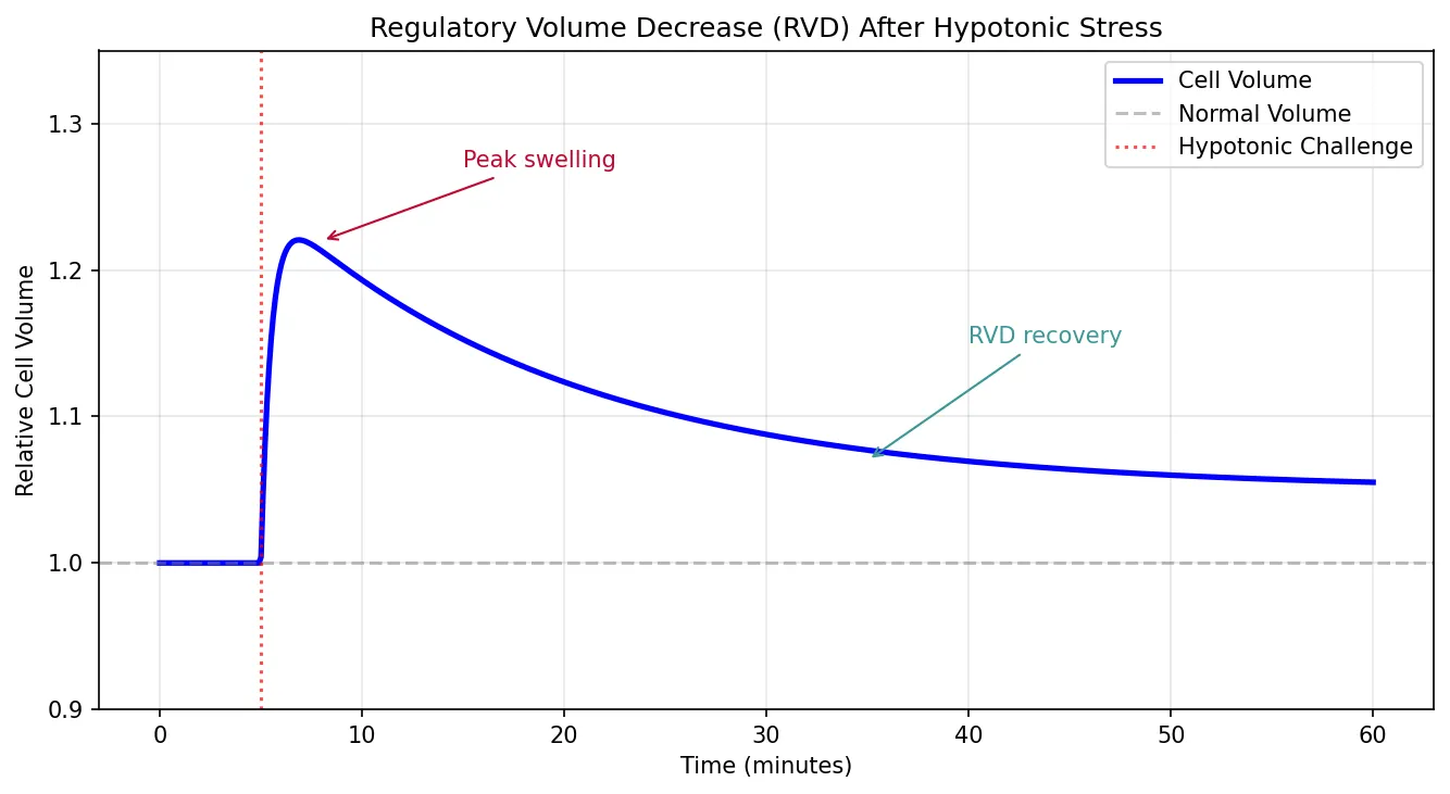 Regulatory Volume Decrease (RVD) After Hypotonic Stress