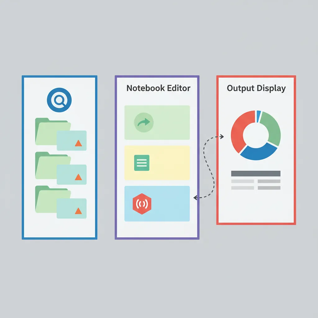 Jupyter Lab interface showing notebook editor, file browser, and cell execution workflow