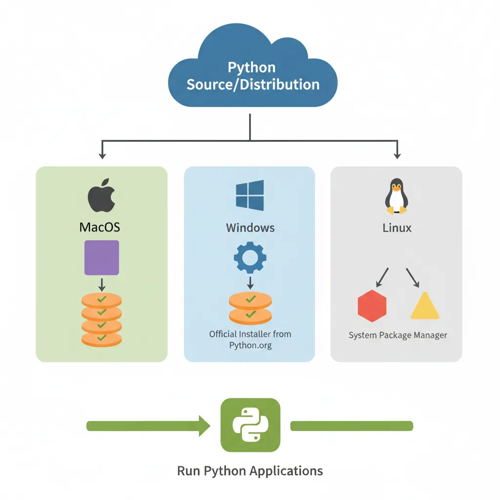 Step-by-step Python installation process across Windows, macOS, and Linux platforms