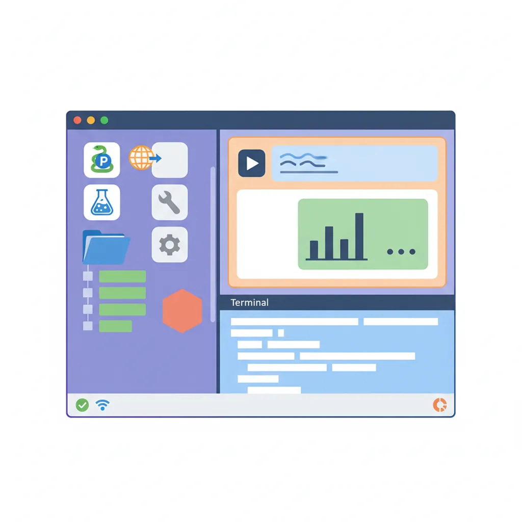 VS Code interface showing Python extension, Jupyter notebook support, and integrated terminal