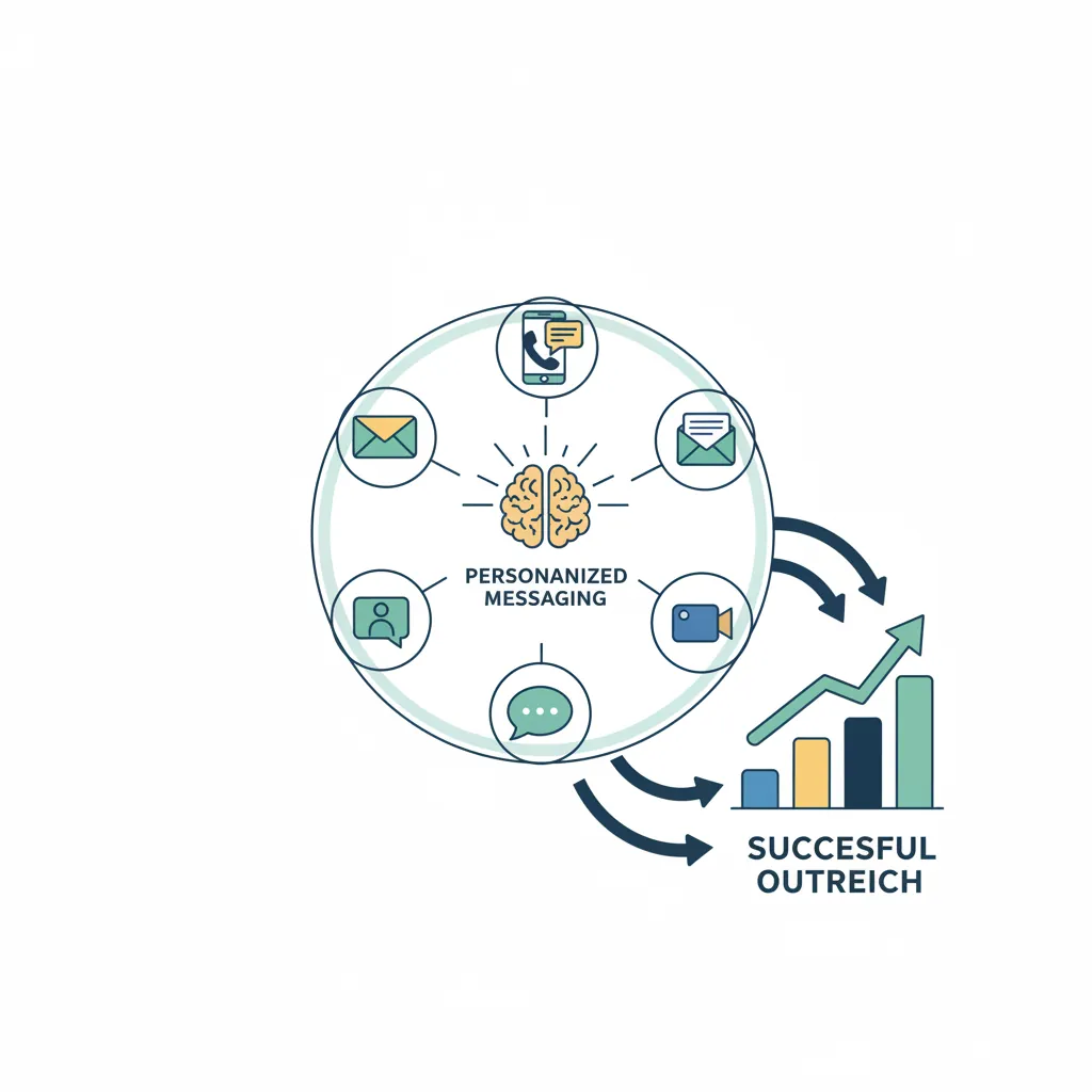 Multi-channel cold outreach strategy with email, phone, and social touches