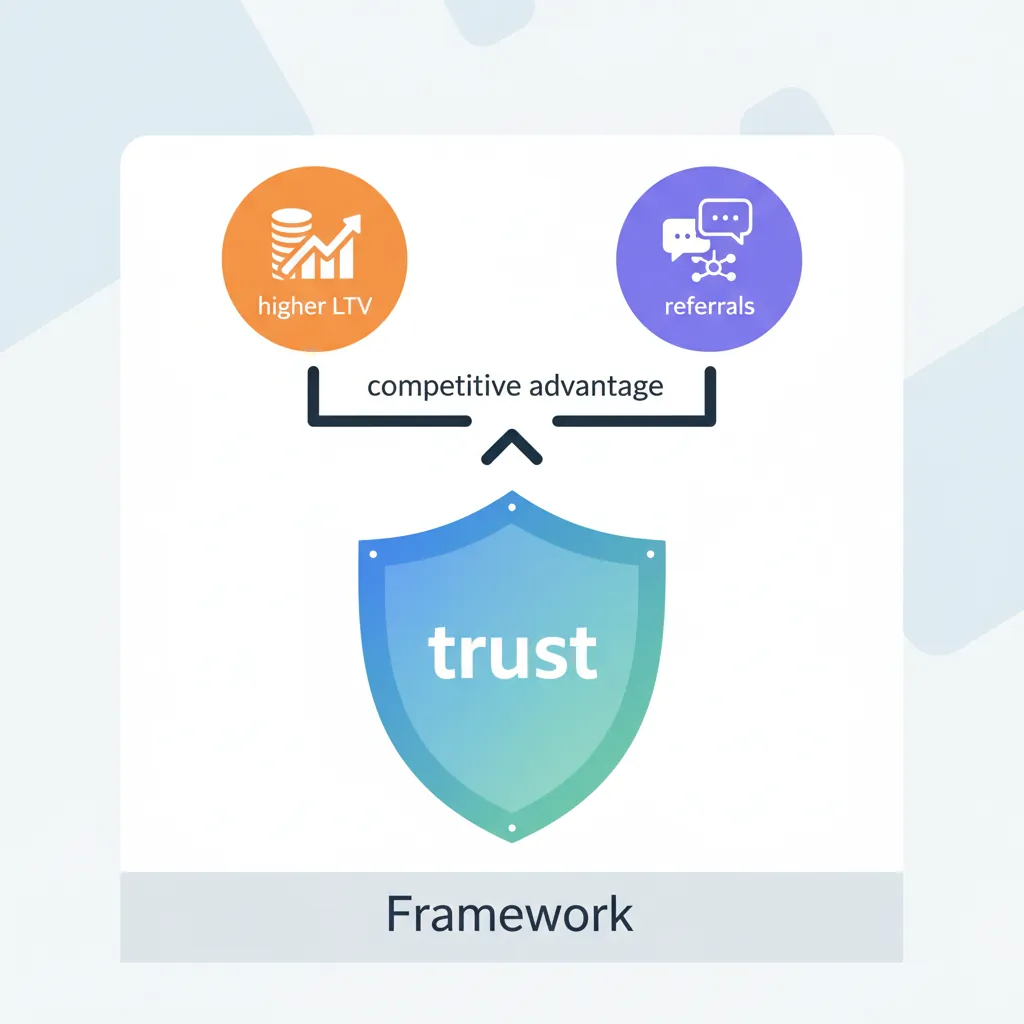 Ethical selling framework showing trust-based competitive advantage