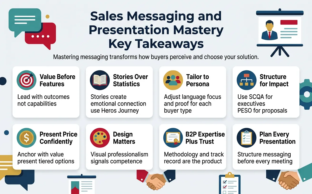 Key takeaways for sales messaging and presentation mastery