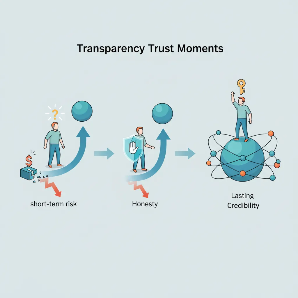 Transparency trust moments showing high-impact honesty scenarios